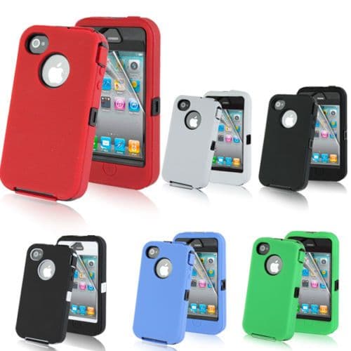 iPhone 4 / 4S Rugged Defender Tough Shockproof Case Cover